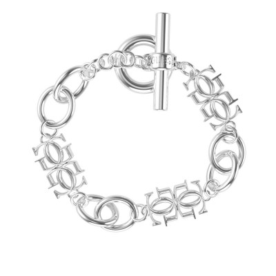 GUESS STEEL 4G STATUS JUBB01474JWRHS Ασημένιο Βραχιόλι Με G