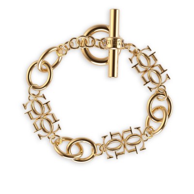 GUESS STEEL 4G STATUS JUBB01474JWYGS Χρυσό Βραχιόλι Με G