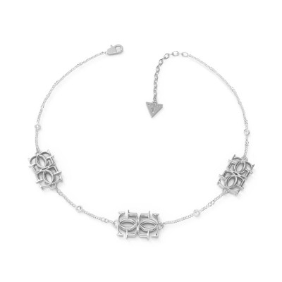 GUESS STEEL 4G STATUS JUBN01472JWRHT/U Ασημένιο Κολιέ Με G