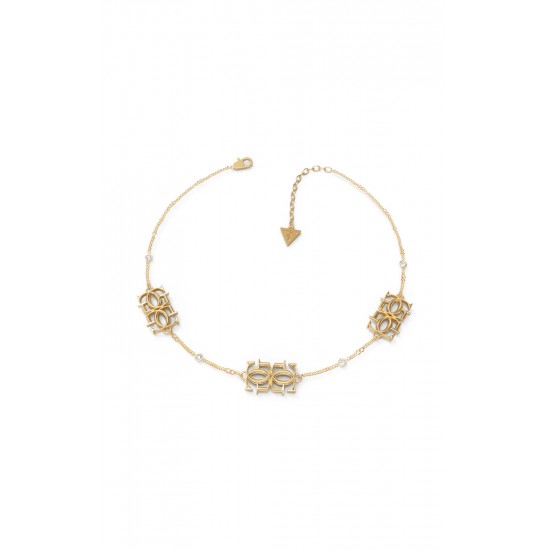 GUESS STEEL 4G STATUS JUBN01472JWYGT/U Χρυσό Κολιέ Με G