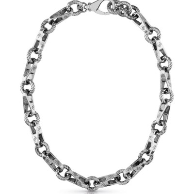 GUESS STEEL 4G VINTAGE JUBN01002JWAST/U Ασημένιο Κολιέ Αλυσίδα