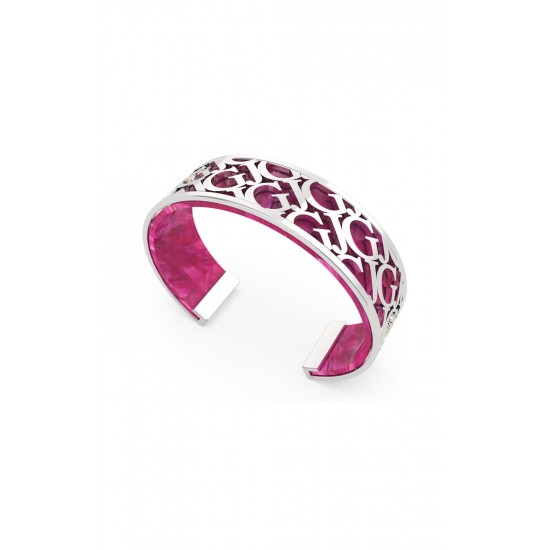 GUESS STEEL ALL ABOUT LOGO UBB70102-S Δίχρωμο Βραχιόλι Χειροπέδα