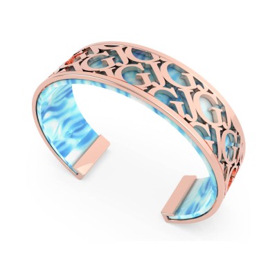 GUESS STEEL ALL ABOUT LOGO UBB70103-S Δίχρωμο Βραχιόλι Χειροπέδα