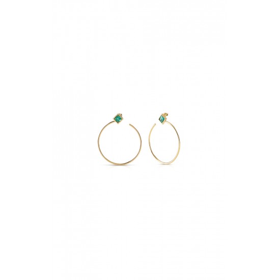 GUESS STEEL ELEGANCE JUBE01229JWYGT/U Χρυσά Σκουλαρίκια Μικροί Κρίκοι