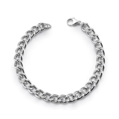 GUESS STEEL ENCHAINTED JUBB01377JWRHS Ασημένιο Βραχιόλι Αλυσίδα