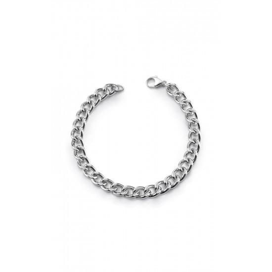 GUESS STEEL ENCHAINTED JUBB01377JWRHS Ασημένιο Βραχιόλι Αλυσίδα