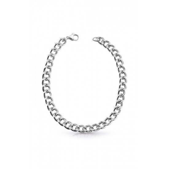GUESS STEEL ENCHAINTED JUBN01371JWRHT/U Ασημένιο Κολιέ Αλυσίδα