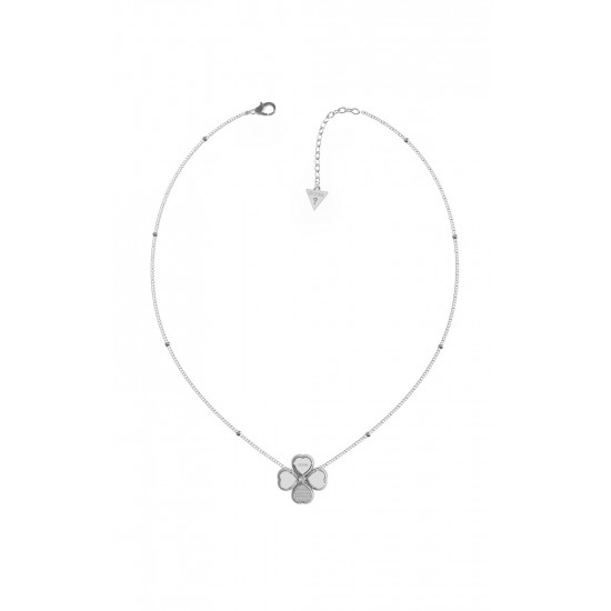 GUESS STEEL FINE HEART JUBN01419JWRHT/U Ασημένιο Κολιέ Με Καρδιές