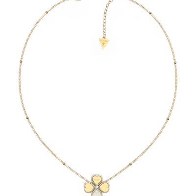 GUESS STEEL FINE HEART JUBN01419JWYGT/U Χρυσό Κολιέ Με Καρδιές