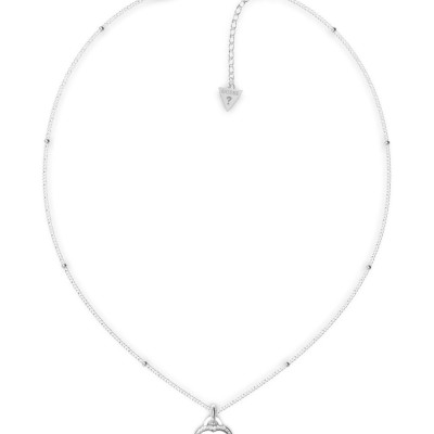 GUESS STEEL FINE HEART JUBN01420JWRHT/U Ασημένιο Κολιέ Με Καρδιά