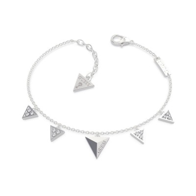 GUESS STEEL GUESS EXPLOSION UBB70064-S Ασημένιο Βραχιόλι Με Τρίγωνα