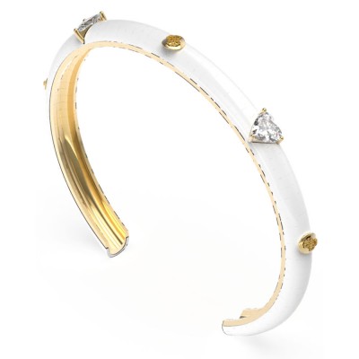 GUESS STEEL NEON LIGHTS JUBB01452JWYGWHS Δίχρωμο Βραχιόλι Χειροπέδα