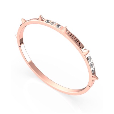 GUESS STEEL REBEL REBEL UBB79070-S Ροζ Χρυσό Βραχιόλι Με Καρφιά