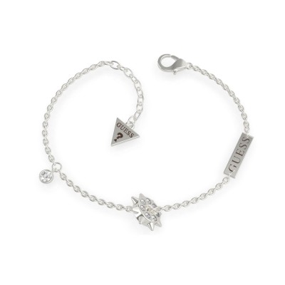 GUESS STEEL REBEL REBEL UBB79075-S Ασημένιο Βραχιόλι Με Καρφάκια