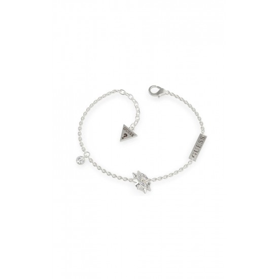 GUESS STEEL REBEL REBEL UBB79075-S Ασημένιο Βραχιόλι Με Καρφάκια