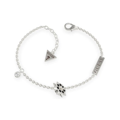 GUESS STEEL REBEL REBEL UBB79077-S Ασημένιο Βραχιόλι Με Καρφάκια