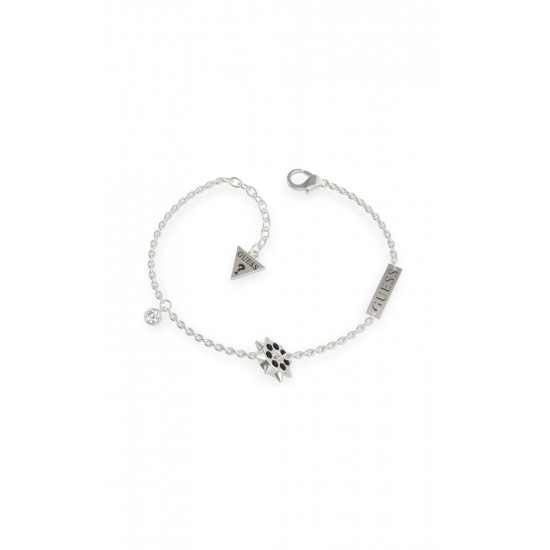 GUESS STEEL REBEL REBEL UBB79077-S Ασημένιο Βραχιόλι Με Καρφάκια