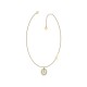 GUESS STEEL RE-LEAF JUBN01331JWYGAQT/U Χρυσό Κολιέ Με Σχέδιο