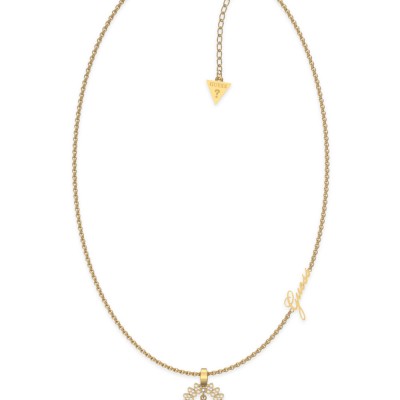 GUESS STEEL RE-LEAF JUBN01331JWYGT/U Χρυσό Κολιέ Με Σχέδιο