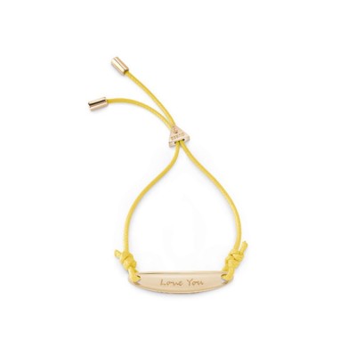 GUESS STEEL SEA BREEZE UBB85037-L Χρυσό Βραχιόλι Με Κίτρινο Κορδόνι