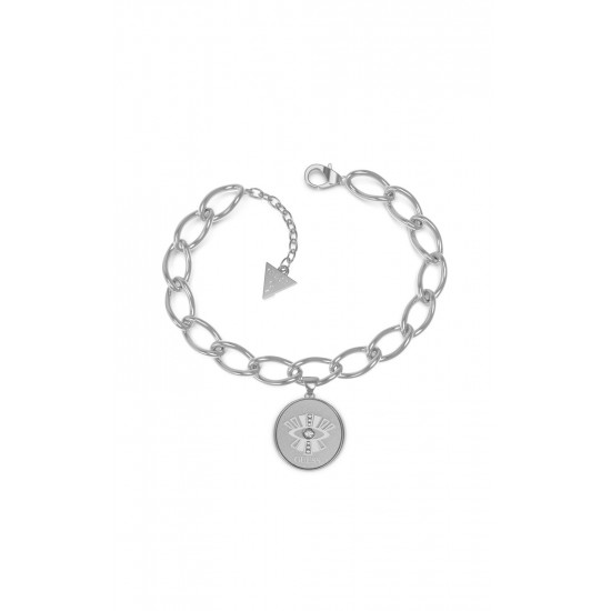 GUESS STEEL TALISMANIA JUBB01436JWRHS Ασημένιο Βραχιόλι Με Σχέδιο