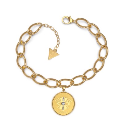 GUESS STEEL TALISMANIA JUBB01436JWYGS Χρυσό Βραχιόλι Με Σχέδιο