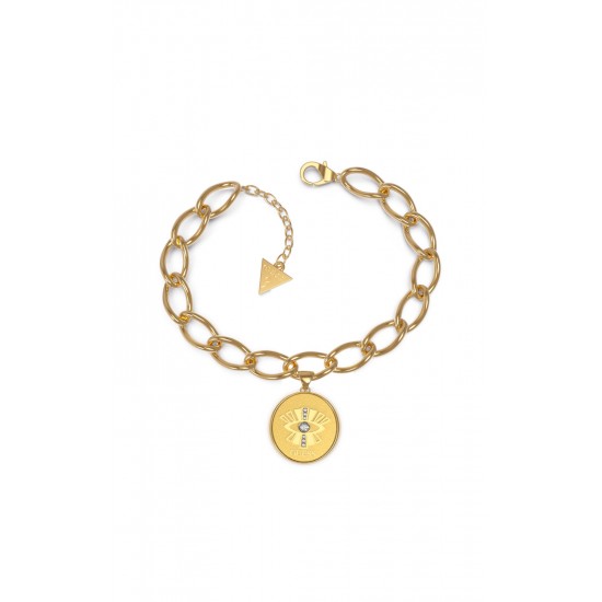 GUESS STEEL TALISMANIA JUBB01436JWYGS Χρυσό Βραχιόλι Με Σχέδιο