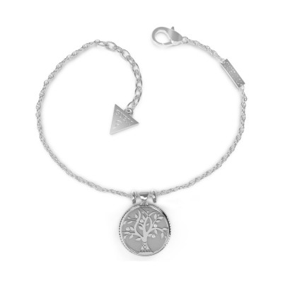 GUESS STEEL TALISMANIA JUBB01437JWRHS Ασημένιο Βραχιόλι Με Δέντρο