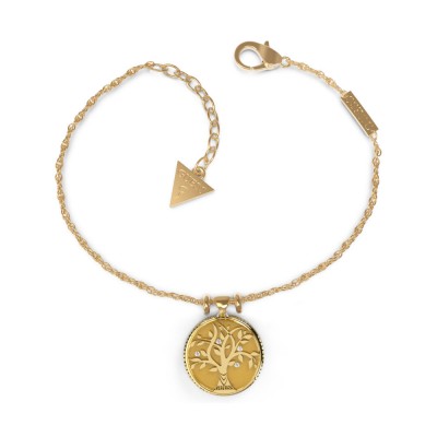GUESS STEEL TALISMANIA JUBB01437JWYGS Χρυσό Βραχιόλι Με Δέντρο