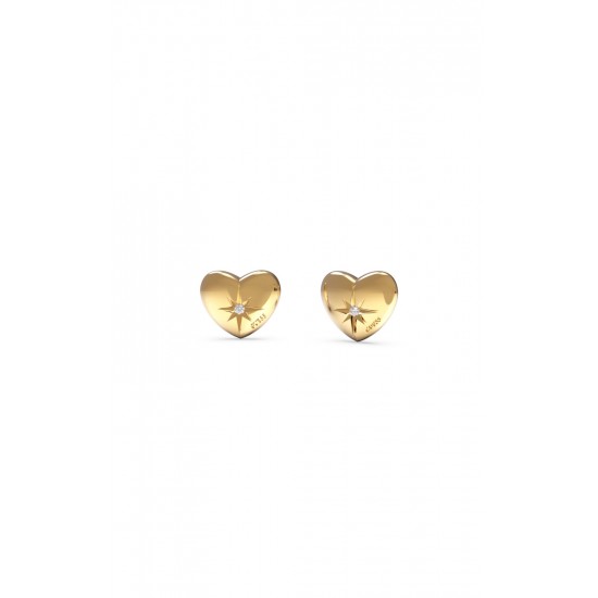 GUESS STEEL TALISMANIA JUBE01445JWYGT/U Χρυσά Σκουλαρίκια Καρδιές