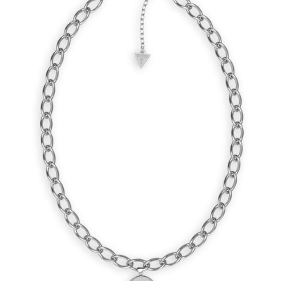 GUESS STEEL TALISMANIA JUBN01431JWRHT/U Ασημένιο Κολιέ Με Μάτι