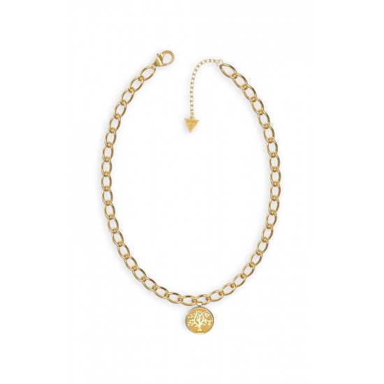 GUESS STEEL TALISMANIA JUBN01432JWYGT/U Χρυσό Κολιέ Με Δέντρο