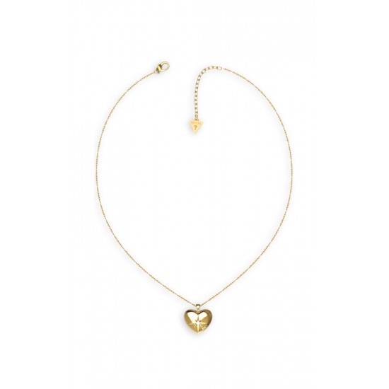 GUESS STEEL TALISMANIA JUBN01433JWYGT/U Χρυσό Κολιέ Με Καρδιά
