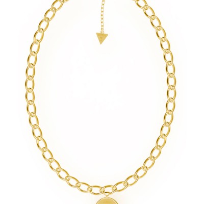 GUESS STEEL TALISMANIA JUBN01434JWYGT/U Χρυσό Κολιέ Με Καρδιά