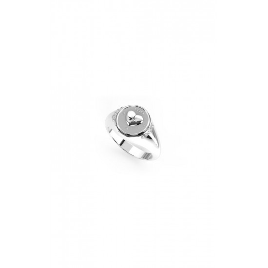 GUESS STEEL TALISMANIA JUBR01450JWRH-No.56 Ασημένιο Δαχτυλίδι Με Καρδιά