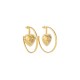 GUESS STEEL THATS AMORE JUBE01068JWYGT/U Χρυσά Σκουλαρίκια Κρίκοι Με Καρδιά