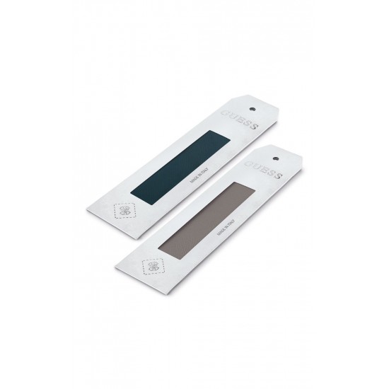 GUESS UBS84031 FAUX MY BANGLE  Πετρόλ & Γκρι Δέρμα