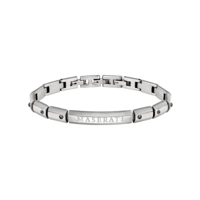 MASERATI ARM RING JM220ASQ05 Ασημένιο Ανδρικό Βραχιόλι Με Λογότυπο