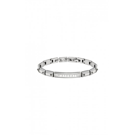 MASERATI ARM RING JM220ASQ05 Ασημένιο Ανδρικό Βραχιόλι Με Λογότυπο
