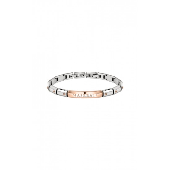 MASERATI ARM RING JM220ASQ06 Δίχρωμο Ανδρικό Βραχιόλι Με Λογότυπο