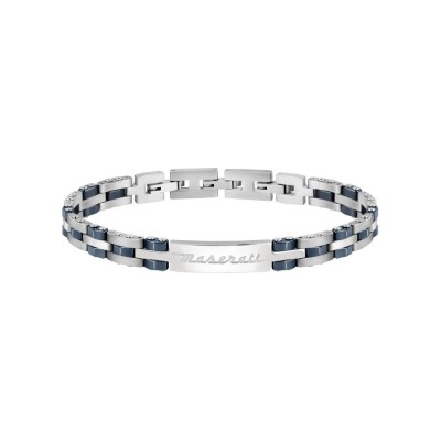 MASERATI ARM RING JM220ASR01 Δίχρωμο Ανδρικό Βραχιόλι Με Λογότυπο