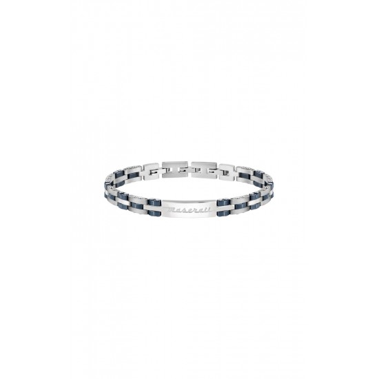 MASERATI ARM RING JM220ASR01 Δίχρωμο Ανδρικό Βραχιόλι Με Λογότυπο