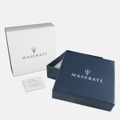 MASERATI ARM RING JM222AVE02 Μαύρο Δερμάτινο Βραχιόλι