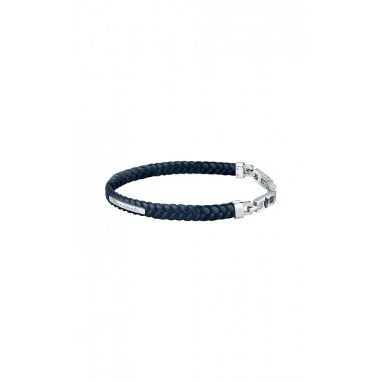 MASERATI ARM RING JM222AVE04 Μπλε Δερμάτινο Βραχιόλι