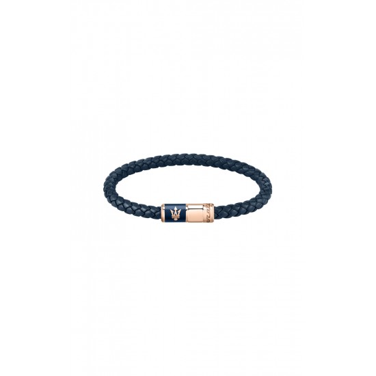 MASERATI ARM RING JM222AVE09 Μπλε Δερμάτινο Βραχιόλι