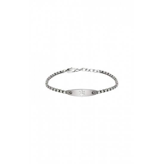 MASERATI ARM RING JM320AST02 Ασημένιο Ανδρικό Βραχιόλι Με Τρίαινα